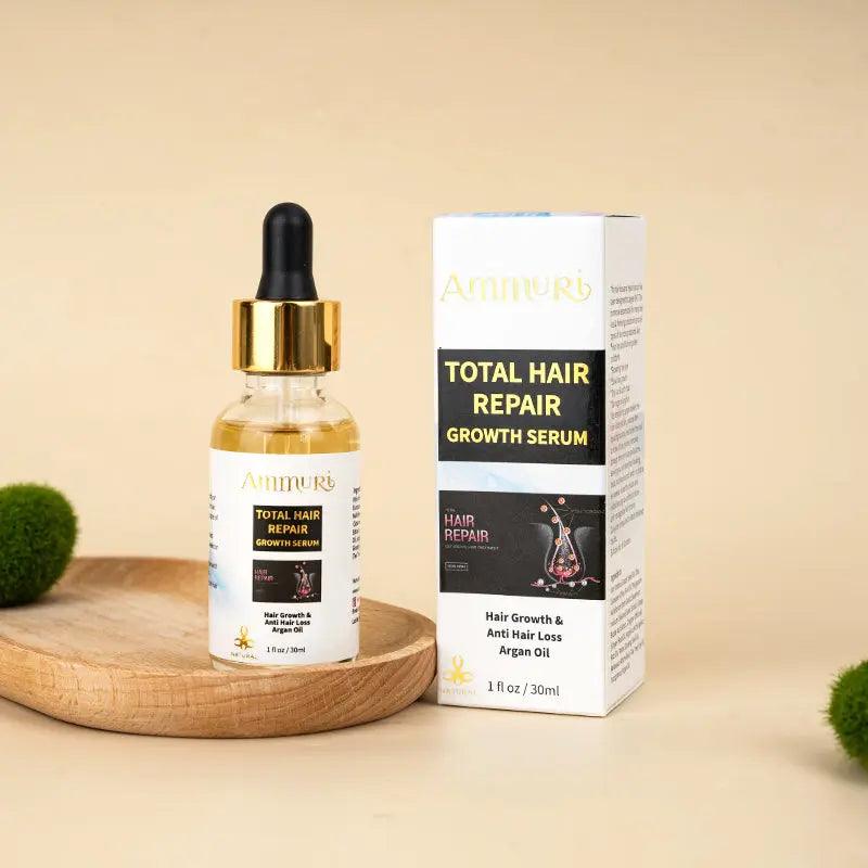 Total Hair Repair Growth Oil 100% Natural Target DHT Biotin Argan Oil, Hair Serum for Hair Growth - Hair Growth Serum - British D'sire