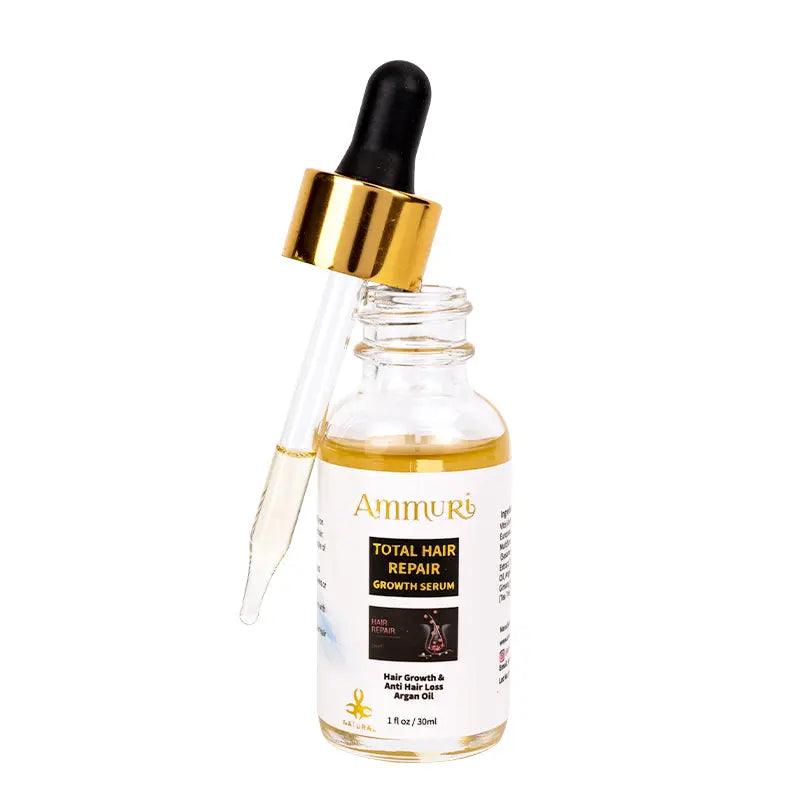 Total Hair Repair Growth Oil 100% Natural Target DHT Biotin Argan Oil, Hair Serum for Hair Growth - Hair Growth Serum - British D'sire