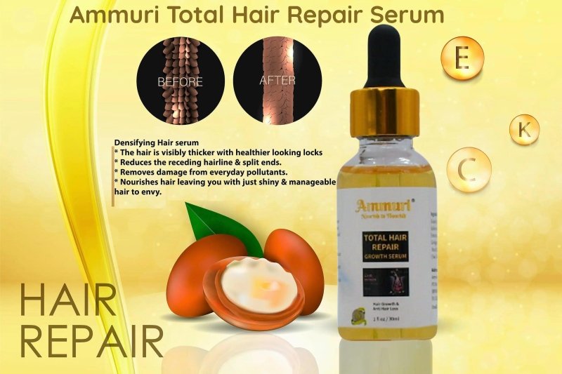 Total Hair Repair Growth Oil 100% Natural Target DHT Biotin Argan Oil, Hair Serum for Hair Growth - Hair Growth Serum - British D'sire