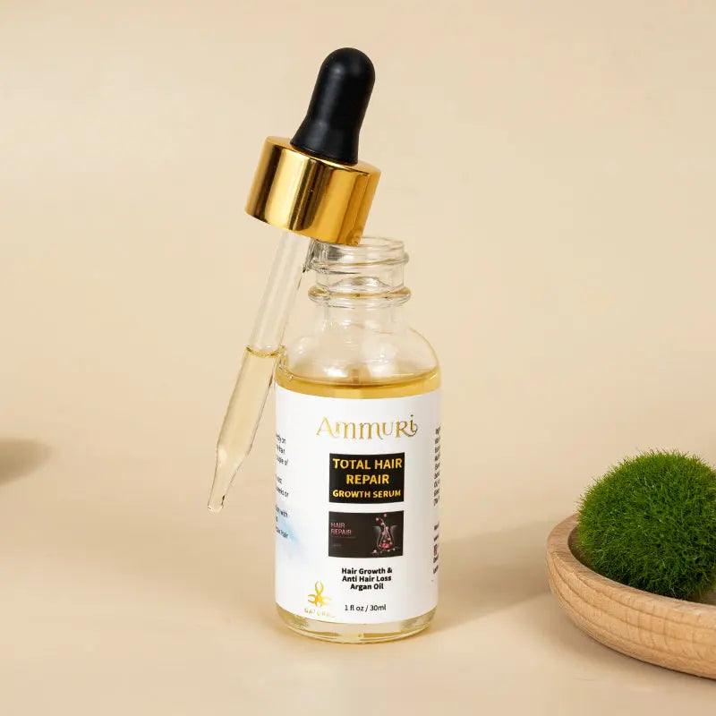 Total Hair Repair Growth Oil 100% Natural Target DHT Biotin Argan Oil, Hair Serum for Hair Growth - Hair Growth Serum - British D'sire