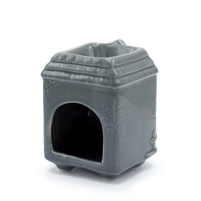 Townhouse Oil Burner - Grey - Cool Designs Oil Burners - British D'sire Main image