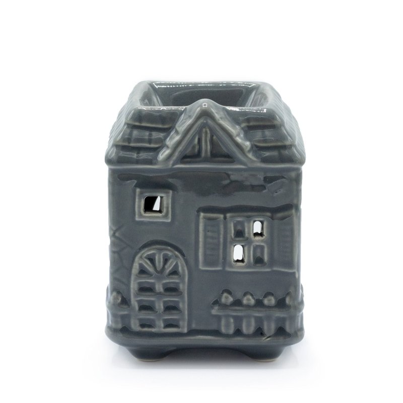 Townhouse Oil Burner - Grey - Cool Designs Oil Burners - British D'sire