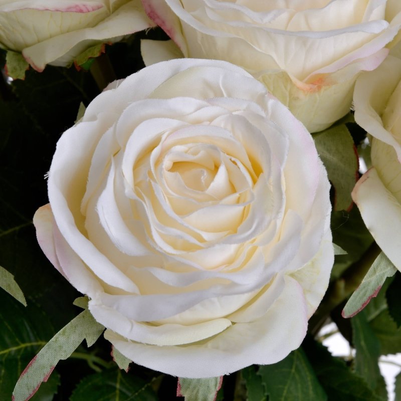 Traditional White Rose Artificial Flower Stem - Artificial Plants & Trees - British D'sire