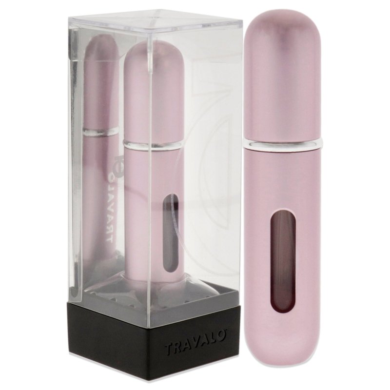 Travalo - Classic Perfume Atomizer - Light Pink for Unisex - 0.17 oz Refillable Spray (Empty) - Refillable Spray (Empty) - British D'sire