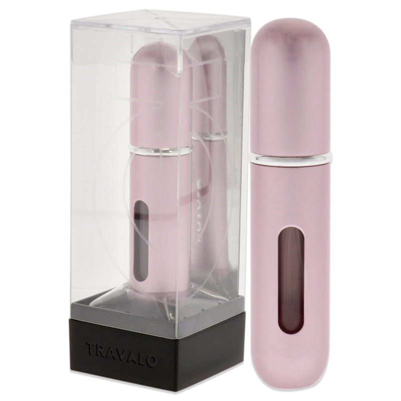 Travalo - Classic Perfume Atomizer - Light Pink for Unisex - 0.17 oz Refillable Spray (Empty) - Refillable Spray (Empty) - British D'sire