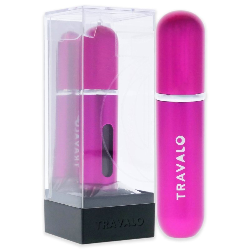 Travalo - Classic Perfume Atomizer - Pink for Unisex - 0.17 oz Refillable Spray (Empty) - Refillable Perfume Spray (Holds upto 0.17oz) - British D'sire