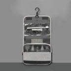 Travelsky Travel Storage Waterproof Pu Cosmetic Bag Multifunctional Folding Large Capacity Toiletry Bag(Stone Gary) - British D'sire