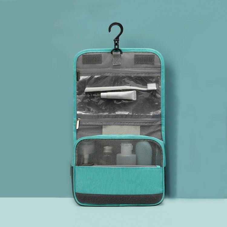Travelsky Travel Storage Waterproof Pu Cosmetic Bag Multifunctional Folding Large Capacity Toiletry Bag(Turquoise) - British D'sire