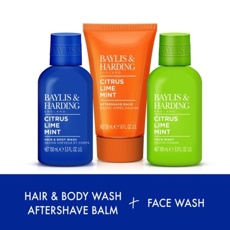 Baylis & Harding Citrus, Lime & Mint Men's Invigorating Shower Trio Gift Set - Vegan Friendly Secondary image