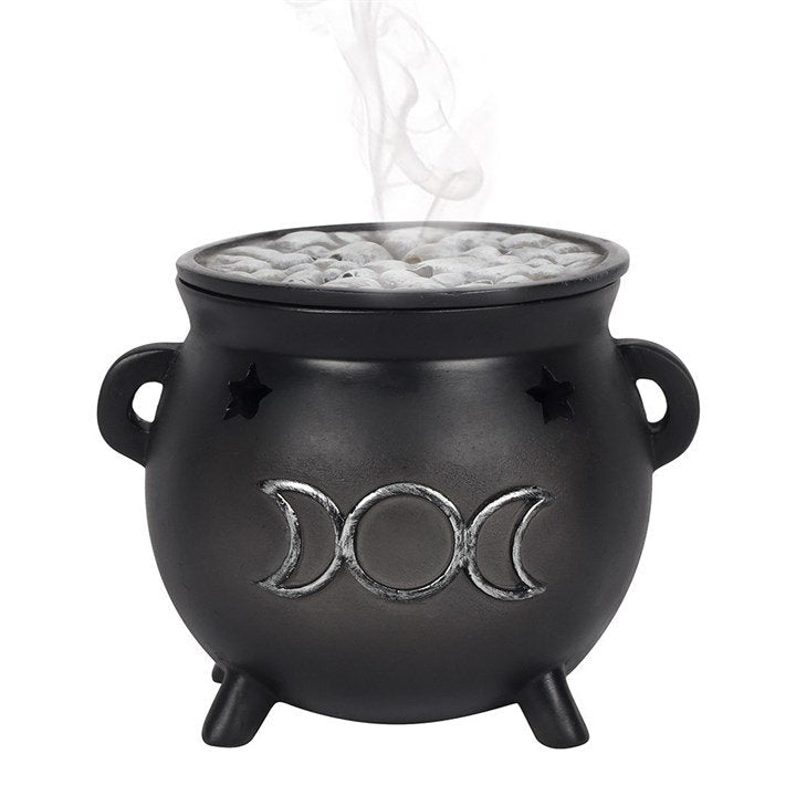 Triple Moon Cauldron Incense Cone Holder - British D'sire Main image
