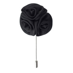 Triple Rose Lapel Pin, Black - All Products - British D'sire