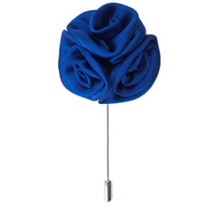 Triple Rose Lapel Pin, Blue - All Products - British D'sire