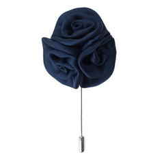 Triple Rose Lapel Pin, Midnight Blue - All Products - British D'sire