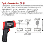 TRSI TA600B+ Infrared Thermometer Measuring Range - 32 to 550 Degrees Celsius - British D'sire