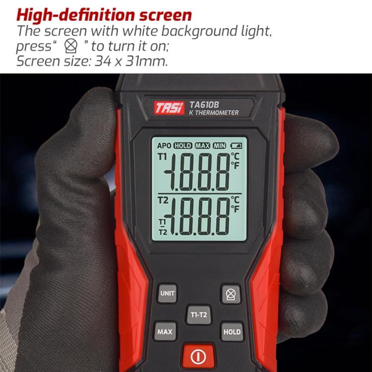 TRSI TA610A Industrial Handheld K - Type Thermocouple Thermometer, Single Channel, without Ambient Temperature - British D'sire