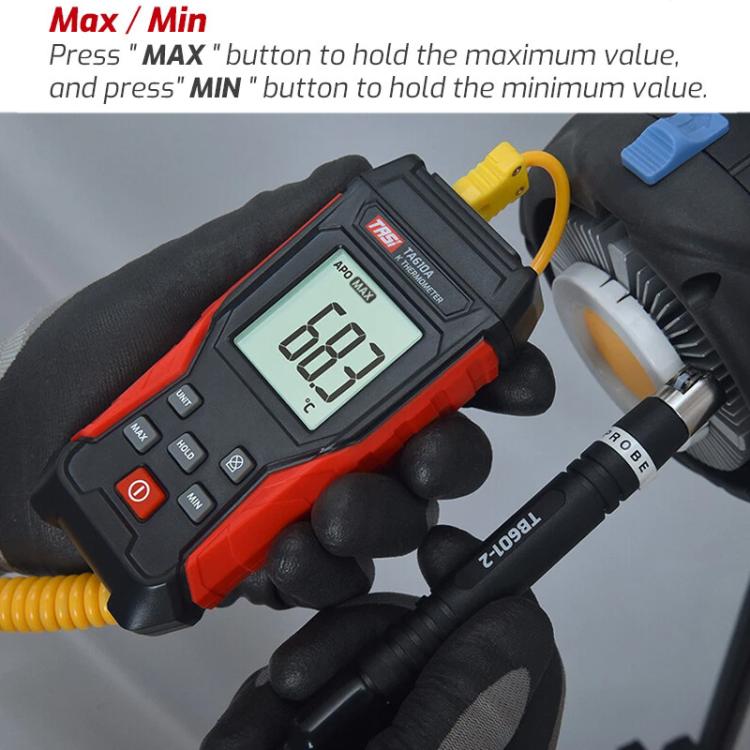 TRSI TA610A Industrial Handheld K - Type Thermocouple Thermometer, Single Channel, without Ambient Temperature - British D'sire