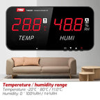 TRSI TA623A Industrial Wall - mounted Thermometer Hygrometer, Built - in Probe - British D'sire