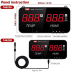 TRSI TA623A Industrial Wall - mounted Thermometer Hygrometer, Built - in Probe - British D'sire