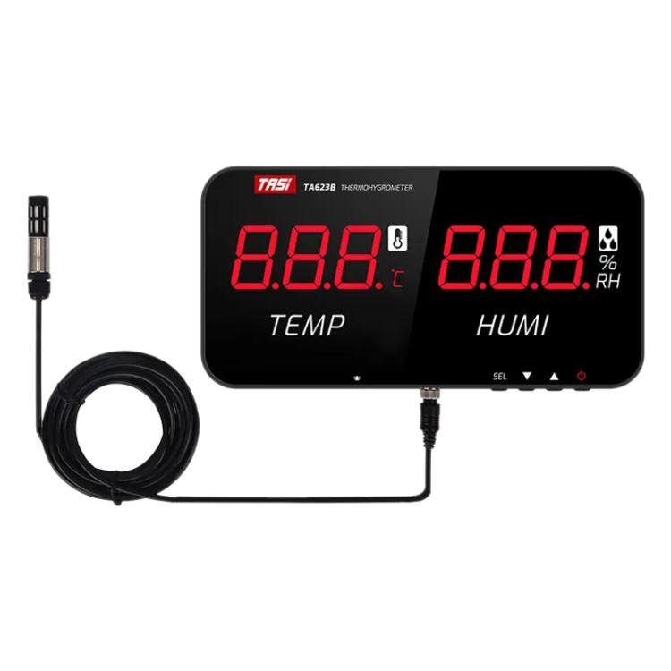 TRSI TA623B Industrial Wall - mounted Thermometer Hygrometer, External 5 - meter Probe - British D'sire