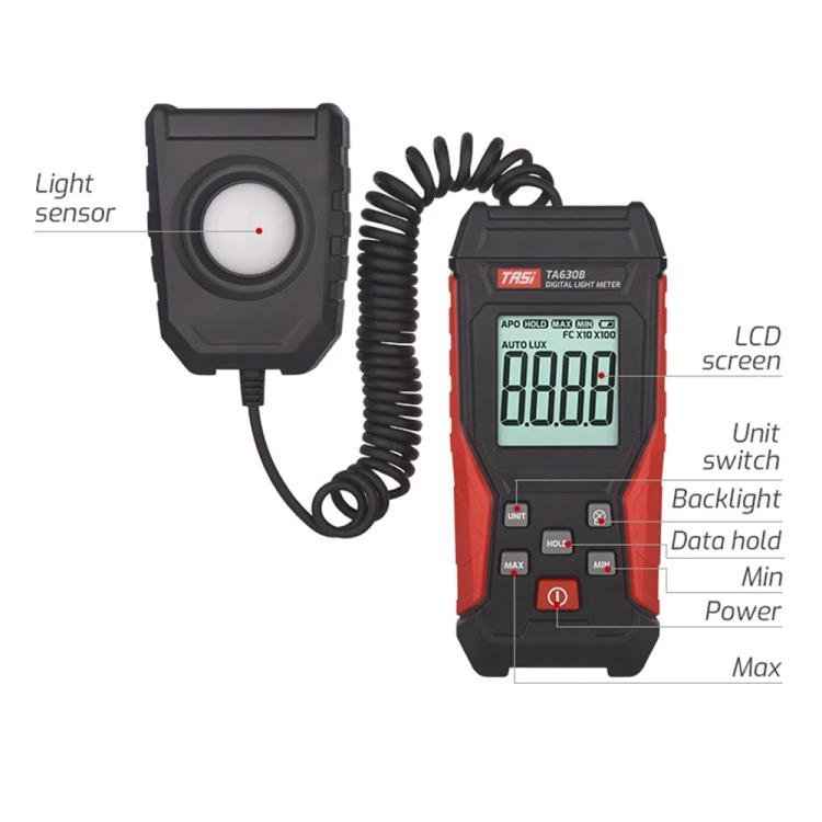 TRSI TA630B Separable Digital Lux Meter Light Brightness Measuring Secondary image