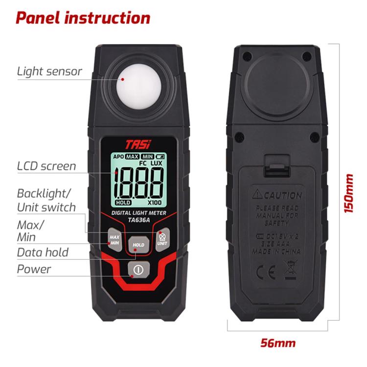 TRSI TA636A Integrated Digital Lux Meter Light Brightness Measuring Secondary image