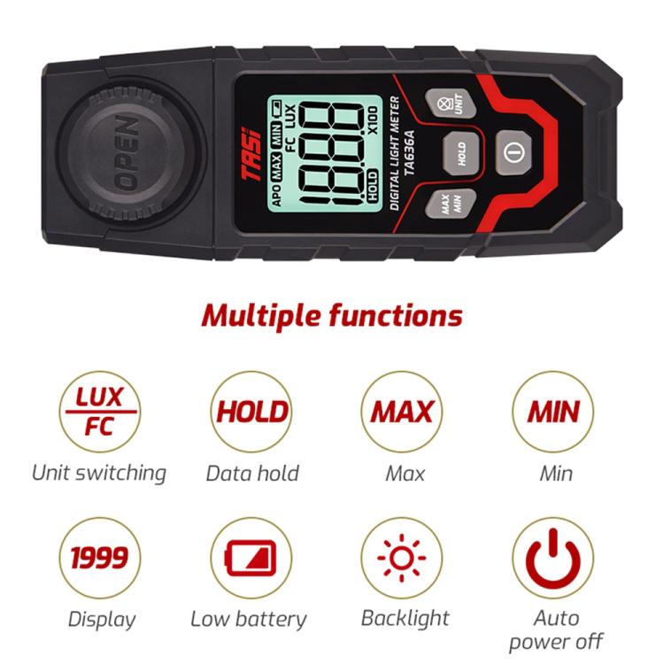 TRSI TA636B Integrated Digital Lux Meter Light Brightness Measuring Support BT - British D'sire