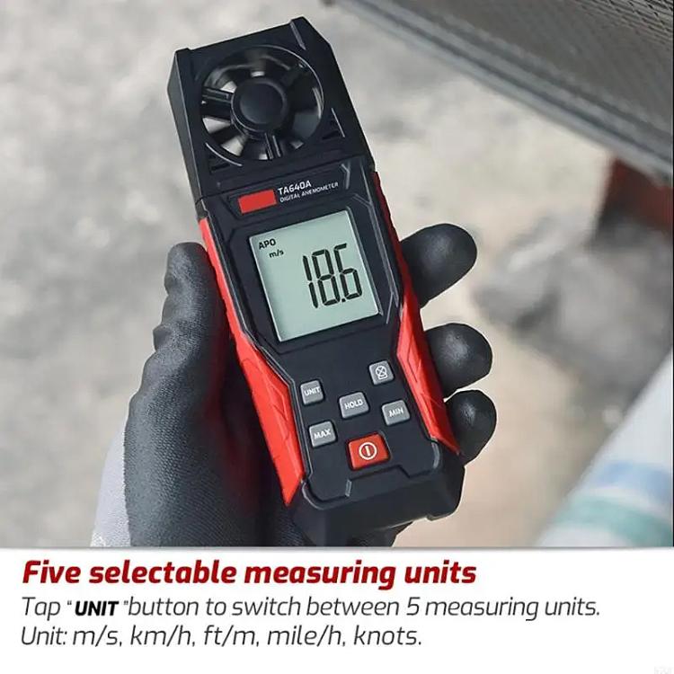 TRSI TA640A Handheld High Precision Wind Speed Instrument Wind Volume Tester - British D'sire