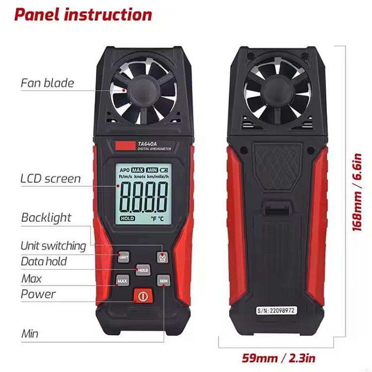 TRSI TA640A Handheld High Precision Wind Speed Instrument Wind Volume Tester Secondary image