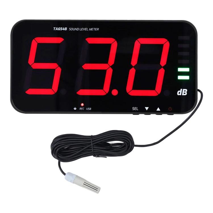 TRSI TA654B Large Screen Wall - mounted Noise Meter Decibel Detector Device - British D'sire