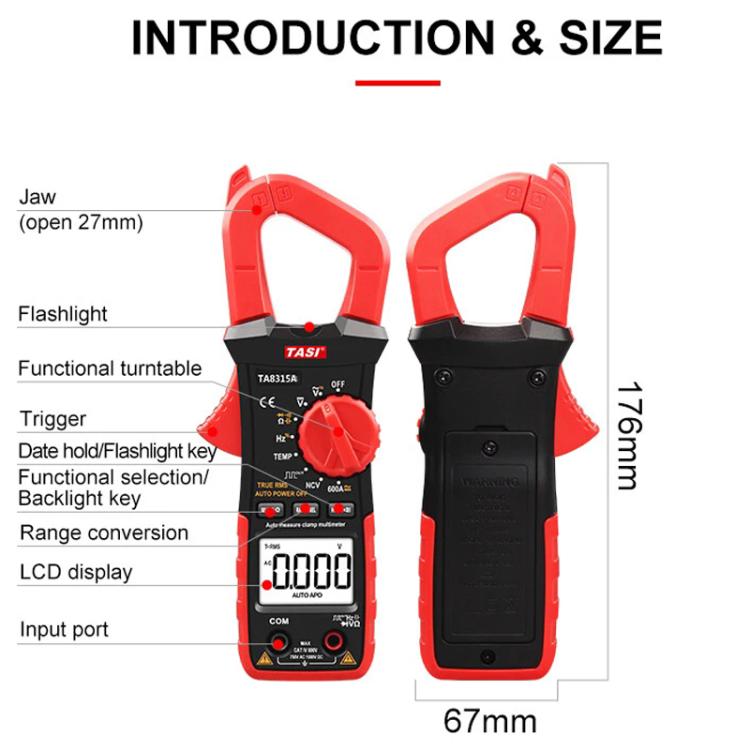 TRSI TA8315A Clamp Meter High Accuracy AC DC Voltage Ammeter Secondary image