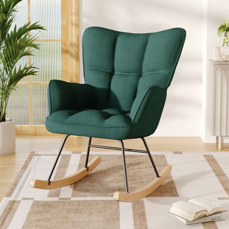 Tufted Upholstered Rocking Chair Secondary image