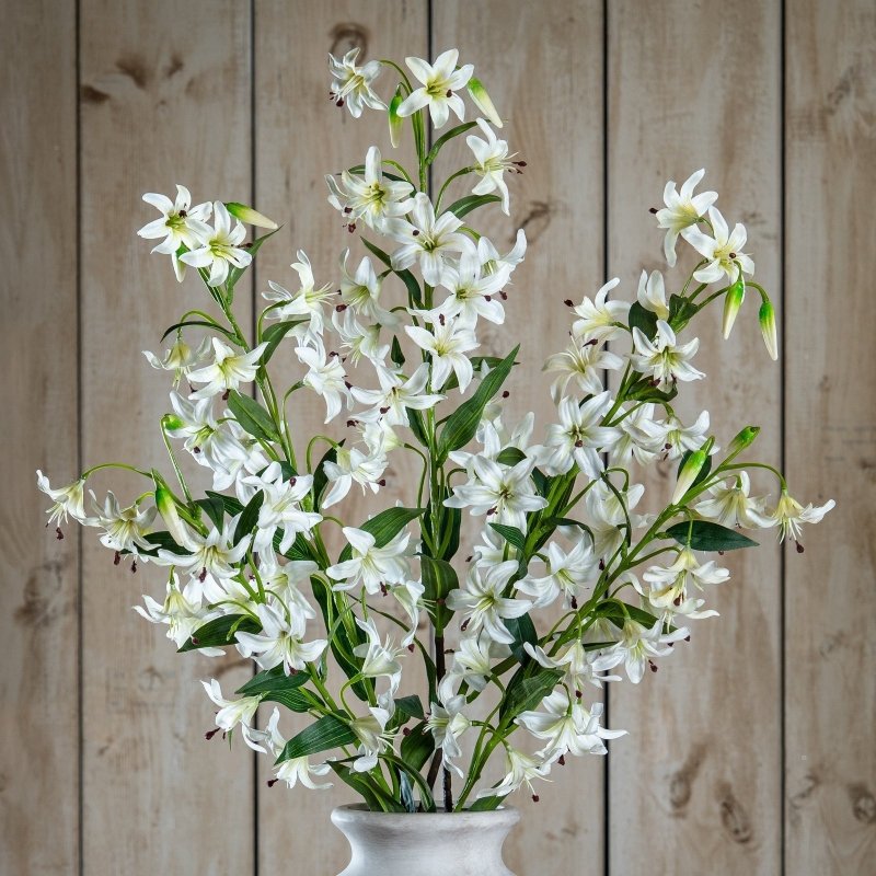 Turks Cap Green Lily Spray Artificial Flower Stem - Artificial Plants & Trees - British D'sire