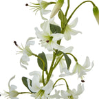 Turks Cap Green Lily Spray Artificial Flower Stem - Artificial Plants & Trees - British D'sire