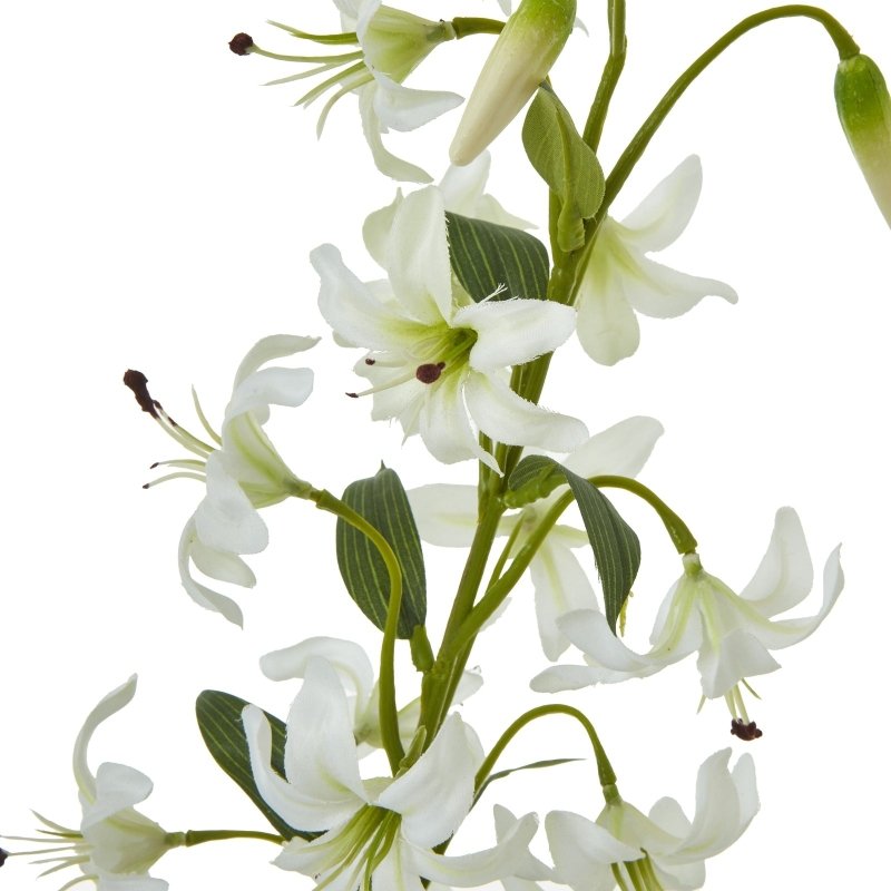 Turks Cap Green Lily Spray Artificial Flower Stem - Artificial Plants & Trees - British D'sire