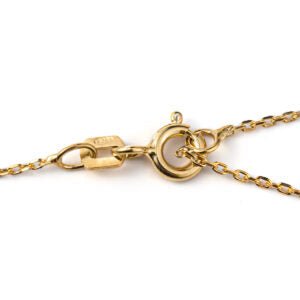 Turquoise Round Evil Eye Necklace with Cross – Sterling Silver and Gold Plated Secondary image
