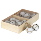 Twelve Metal Nordic Bells in Wooden Box - Christmas Decor - British D'sire