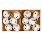 Twelve Metal Nordic Bells in Wooden Box - Christmas Decor - British D'sire