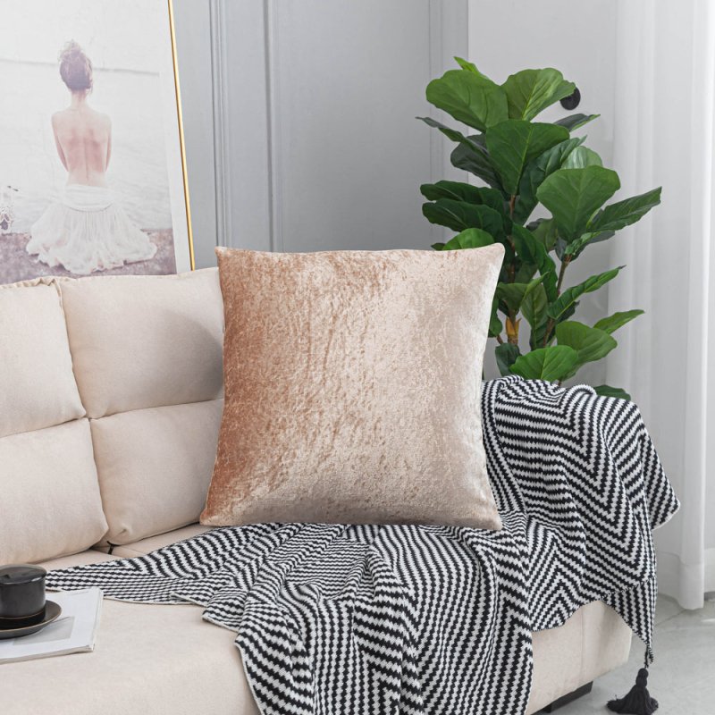 Twin Pack Crushed Velvet Fashion Plain Cushion Covers 8 Colours Pack of 2 Covers - Cushion Cover - British D'sire