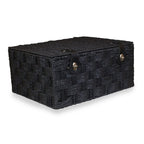 Twisted Black Paper Picnic Basket - Storage Baskets - British D'sire