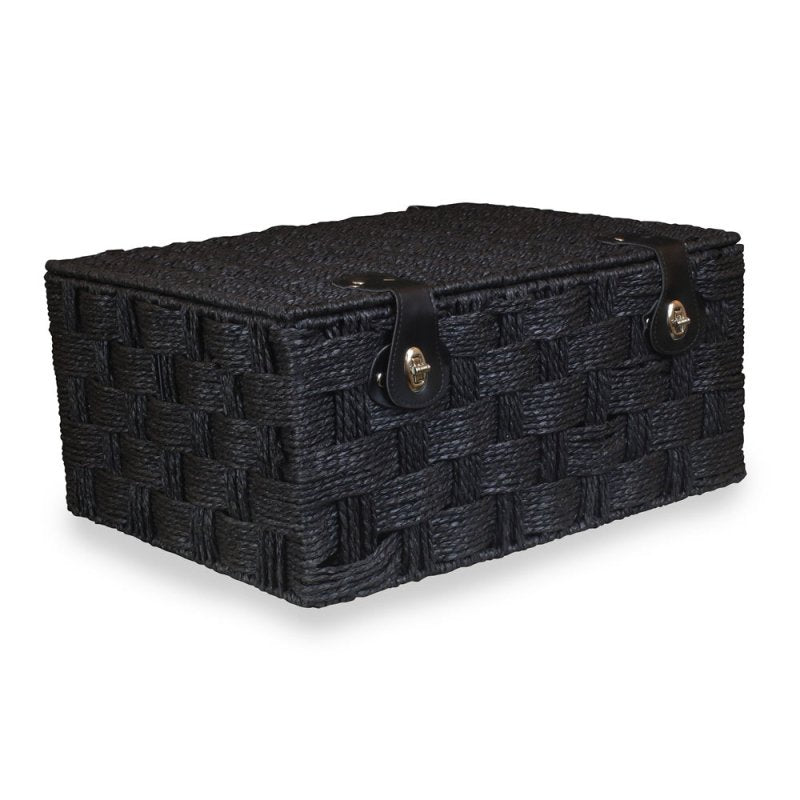 Twisted Black Paper Picnic Basket - Storage Baskets - British D'sire