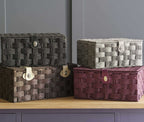 Twisted Black Paper Picnic Basket - Storage Baskets - British D'sire