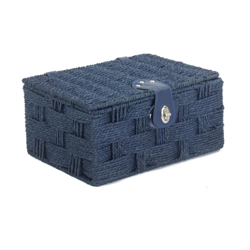 Twisted Blue Paper Picnic Basket - Storage Baskets - British D'sire