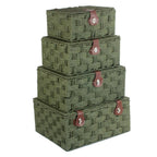 Twisted Green Paper Rope Picnic Basket - Storage Baskets - British D'sire