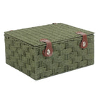 Twisted Green Paper Rope Picnic Basket - Storage Baskets - British D'sire
