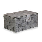 Twisted Grey Paper Rope Picnic Basket - Storage Baskets - British D'sire