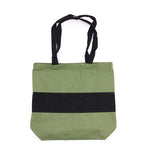 Two Tone Cotton Bag - 38X42X12cm - Green & Black - 10Oz - Tote Bags - British D'sire