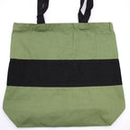 Two Tone Cotton Bag - 38X42X12cm - Green & Black - 10Oz - Tote Bags - British D'sire