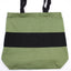 Two Tone Cotton Bag - 38X42X12cm - Green & Black - 10Oz - Tote Bags - British D'sire