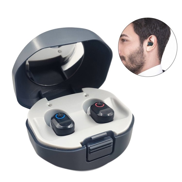 TWS On - Ear Sound Amplifier Hearing Aid with Charging Compartment(Black) - British D'sire Main image
