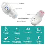 TWS On - Ear Sound Amplifier Hearing Aid with Charging Compartment(Black) - British D'sire